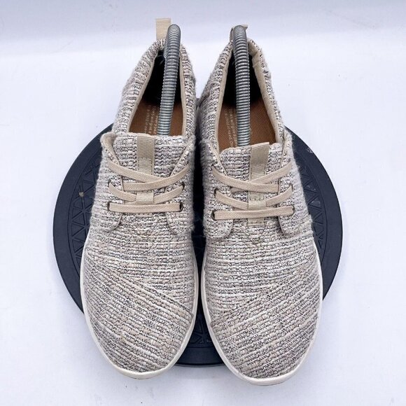 Toms Women's Del Rey Sneaker Size 8.5 Gray Linen Lace Up Casual Shoe Walking - Picture 9 of 9